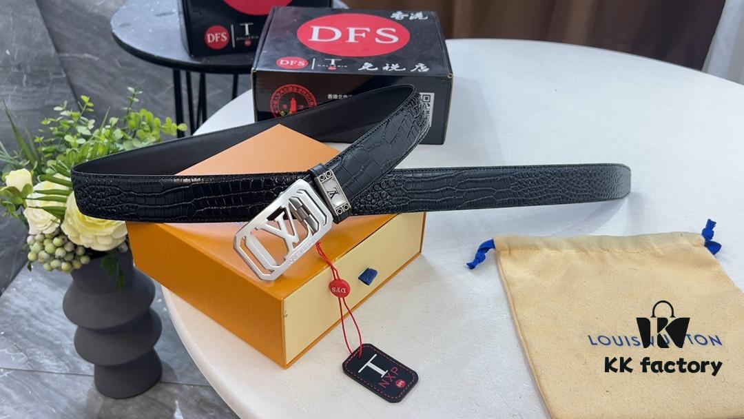 Automatic Luxury Crocodile Pattern Steel Automatic Belt with Video Anti-Counterfeit and Smart Network Sensing Function