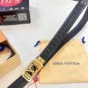 Louis Vuitton Automatic Buckle Belt, Premium Calfskin with Crocodile Texture, 3.5cm Width, Top-Quality Business Formal Accessory