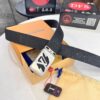 Top-Tier LV Louis Vuitton Belt - Genuine Mold L Letter Polished Stainless Steel Hardware, Inside Buckle Design, 3.8cm Width, French Imported Embossed Cowhide Leather