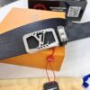 Louis Vuitton Automatic Buckle Belt, Top-Quality Genuine Leather, Imported Grain Calfskin with Fine-Textured Cowhide, 3.5cm Width, Smooth Slide Mechanism, LV Stainless Steel Hardware