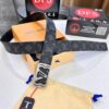 LV Men's Belt, Latest Design, ZP Molded, Synchronized with Original Monogram Fabric, Full-Grain Cowhide Leather, 4.0cm Width, Premium Quality with NXP Anti-Counterfeit Chip