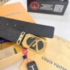 Top-Tier Louis Vuitton LV Belt, Genuine French Water-Grain Calfskin, 3.8cm Width, Original Hong Kong Duty-Free T Gift Box, NXP RFID Chip (Verifiable on Official Website), Premium Stainless Steel Hardware