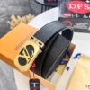 Top-Tier Louis Vuitton LV Belt, Genuine French Water-Grain Calfskin, 3.8cm Width, Original Hong Kong Duty-Free T Gift Box, NXP RFID Chip (Verifiable on Official Website), Premium Stainless Steel Hardware