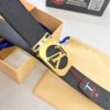 Top-Tier Louis Vuitton LV Belt, Genuine French Water-Grain Calfskin, 3.8cm Width, Original Hong Kong Duty-Free T Gift Box, NXP RFID Chip (Verifiable on Official Website), Premium Stainless Steel Hardware