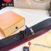 Top-Tier Louis Vuitton LV Belt, Original Factory Hong Kong Duty-Free T Gift Box, Genuine Full-Grain French Calfskin, 3.8cm Width, NXP RFID Chip Compatible with Official Website Verification