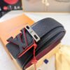 Top-Tier Louis Vuitton LV Belt, Original Factory Hong Kong Duty-Free T Gift Box, Genuine Full-Grain French Calfskin, 3.8cm Width, NXP RFID Chip Compatible with Official Website Verification