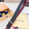Top-Tier Louis Vuitton LV Belt, Original Factory Hong Kong Duty-Free T Gift Box, Genuine Full-Grain French Calfskin, 3.8cm Width, NXP RFID Chip Compatible with Official Website Verification
