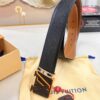 Top-Tier Louis Vuitton LV Belt, Genuine First-Layer French Calfskin, 3.8cm Width, Original Factory Premium Duty-Free Hong Kong Gift Box, NXP RFID Tag (Verifiable on Official Website), Stainless Steel Hardware