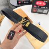 Top-Tier Louis Vuitton LV Pattern Belt, Genuine Full-Grain Calfskin with NXP Smart Chip, 3.8cm Width, Hong Kong Duty-Free Gift Box
