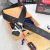 LV-Style Top-Tier Leather Belt, Hong Kong Duty-Free Original Gift Box, Full-Grain Calfskin with NXP RFID Chip, 3.8cm Width