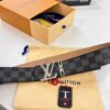 LV Men's Belt, New Arrival, High-End Custom Leather, ZP Synchronized, Original Factory Plaid Imported Fabric, Full Grain Suede Cowhide, Corroded Letter Hardware, 3.8cm Width