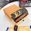 LV Men's Belt, New Arrival, Premium Cowhide Leather, Matte Finish, Corrosion-Resistant Letter Hardware, 3.8cm Width