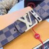 LV Men's Belt, ZP Molded New Style, Genuine Leather, 4.0cm Width, High-Quality with NXP Anti-Counterfeit Chip