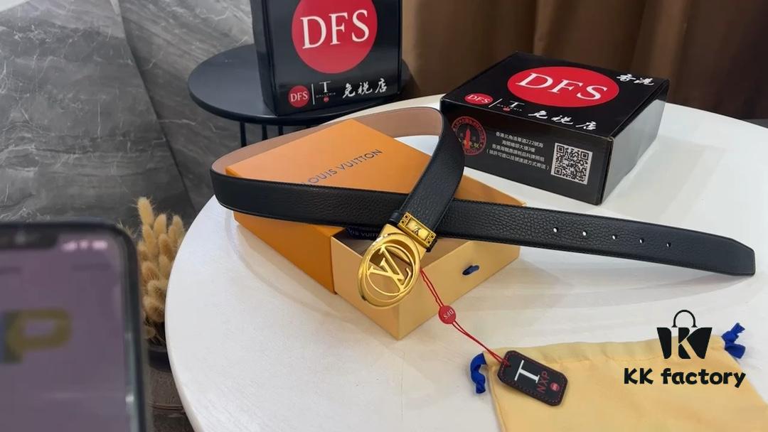 Genuine Anti-Counterfeit Video Authentication - Premium Leather Belt with Stainless Steel Hardware, Top Quality