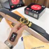 Louis Vuitton Belt, Top-Quality Genuine Leather with LV Stainless Steel Hardware, 3.5 cm Width