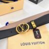 Louis Vuitton Belt, Top-Quality Genuine Leather with LV Stainless Steel Hardware, 3.5 cm Width
