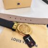 Louis Vuitton Belt, Top-Quality Genuine Leather with LV Stainless Steel Hardware, 3.5 cm Width