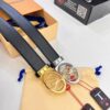 Louis Vuitton Belt, Top-Quality Genuine Leather with LV Stainless Steel Hardware, 3.5 cm Width