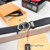 Louis Vuitton Belt, Top-Quality Business Leather Belt with Lv Stainless Steel Hardware, 3.5 cm Width