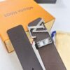 Arrival of Louis Vuitton LV Men's Belt, ZP Mold Design, Imported Genuine Original Print, Full-Grain Calfskin Leather, Reversible Double-Sided Use, 3.8cm Width