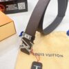 Arrival of Louis Vuitton LV Men's Belt, ZP Mold Design, Imported Genuine Original Print, Full-Grain Calfskin Leather, Reversible Double-Sided Use, 3.8cm Width