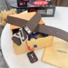 Arrival of Louis Vuitton LV Men's Belt, ZP Mold Design, Imported Genuine Original Print, Full-Grain Calfskin Leather, Reversible Double-Sided Use, 3.8cm Width