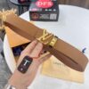LV Men's Belt Arrival, Genuine Photos, ZP Mold Design, Imported Original Factory Print, Full-Grain Cowhide Leather, Refined Metal Letters, Reversible Double-Sided Use, 3.8cm Width