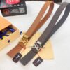 LV Men's Belt Arrival, Genuine Photos, ZP Mold Design, Imported Original Factory Print, Full-Grain Cowhide Leather, Refined Metal Letters, Reversible Double-Sided Use, 3.8cm Width