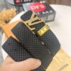Top-Tier LV Louis Vuitton L-Logo Polished Stainless Steel Buckle Belt - Imported French Cross-Grain Top-Layer Cowhide, 3.8cm Width, NFC Chip Verified Authenticity (Original Box & Tag Included)