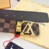 LV Men's Belt Louis Vuitton Latest Style ZP Synchronized Monogram Fabric Top Quality Genuine Leather 4.0cm Steel Buckle