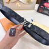 LV Men's Belt Louis Vuitton Latest Design ZP Synchronized Monogram Fabric Top-Quality Cowhide Steel Buckle 4.0cm