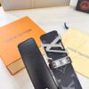 LV Men's Belt Louis Vuitton Latest Design ZP Synchronized Monogram Fabric Top-Quality Cowhide Steel Buckle 4.0cm