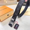 LV Men's Belt Louis Vuitton Latest Design ZP Synchronized Monogram Fabric Top-Quality Cowhide Steel Buckle 4.0cm