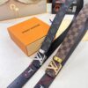 LV Men's Belt Louis Vuitton Latest Design ZP Synchronized Monogram Fabric Top-Quality Cowhide Steel Buckle 4.0cm