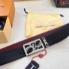 Luxury LV Belt - Top-tier Hong Kong Duty-Free Gift Box, Genuine First-Layer Embossed Calfskin, 3.8cm Width, Steel Hardware, NFC Chip (NXP Tag), Authenticity Guaranteed