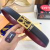 Top-Tier Louis Vuitton LV Belt - Genuine First-Layer Embossed Cowhide, 3.8cm Width, Reddish Wine Color, Hong Kong Duty-Free Premium Gift Box