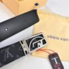 LV Men's Belt Louis Vuitton Latest Style ZP Synchronized Monogram Fabric Top Quality