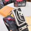 LV Men's Belt Louis Vuitton Latest Style ZP Synchronized Monogram Fabric Top Quality