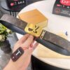 LV Men's Belt, New Style, Checkered Imported Fabric, Genuine Cowhide, Official Website Version, Luxury Custom Leather, 3.8cm Width