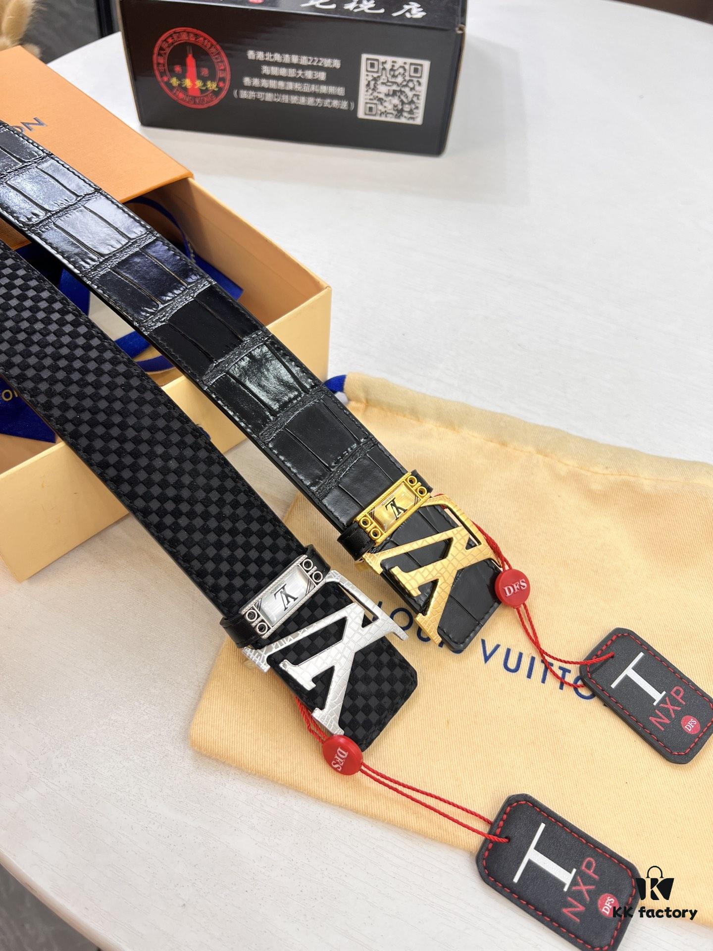 Top-Tier Belt, Original Factory Premium Hong Kong Duty-Free T Gift Box 🎁 (NXP Hang Tag with RFID Authentication Compatible with Official Website, Genuine Anti-Counterfeit Chip)