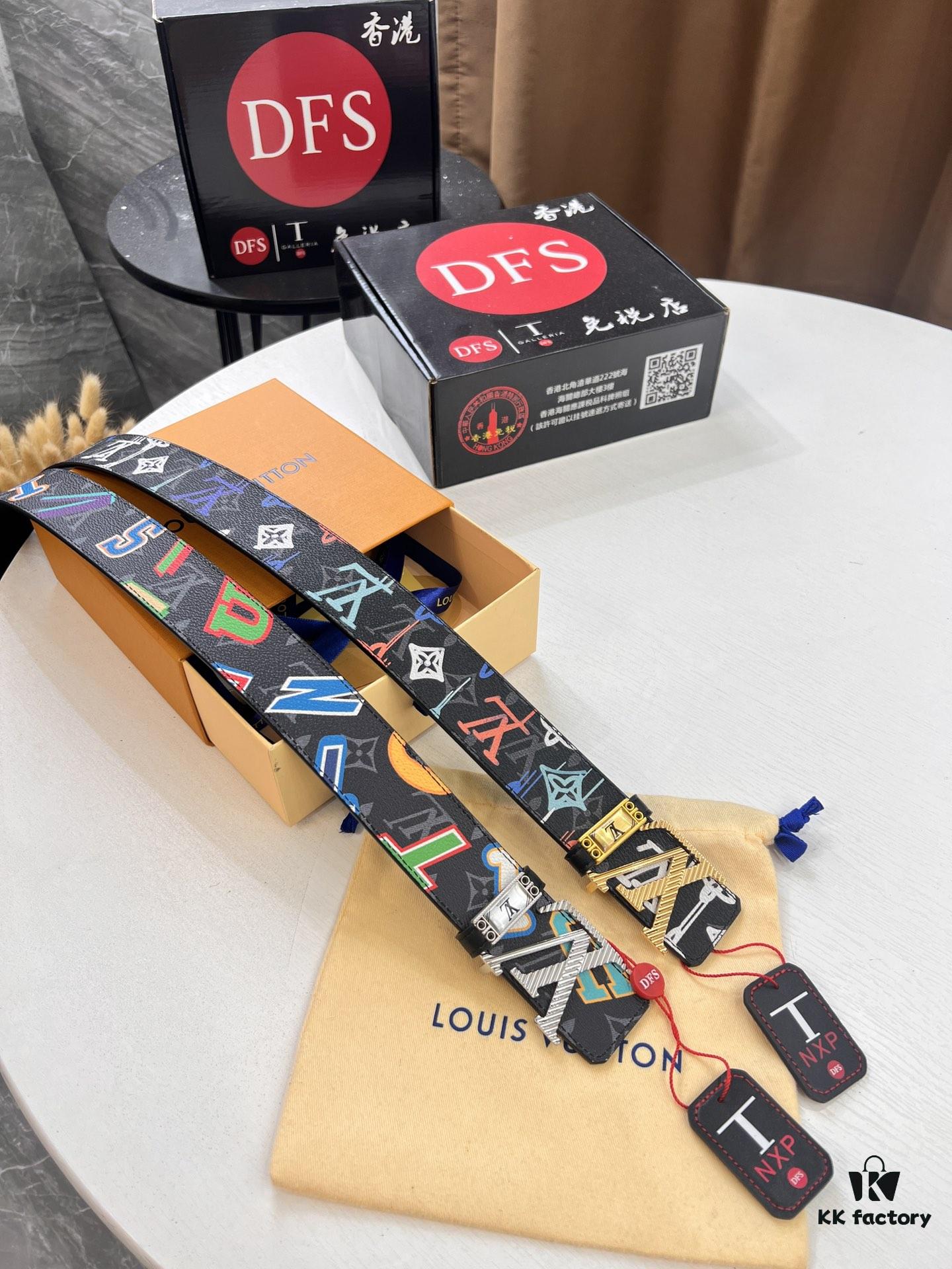 Louis Vuitton LV Men's Belt, 3.8cm Width, Reversible Design, Top-Quality First-Layer Cowhide Leather, Genuine Hardware, Imported Original Factory Print