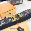 Louis Vuitton LV Men's Belt, 3.8cm Width, Reversible Design, Genuine Top-Layer Cowhide Leather, Original Factory Print, High-Quality Hardware