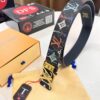 Louis Vuitton LV Men's Belt, 3.8cm Width, Reversible Design, Genuine Top-Layer Cowhide Leather, Original Factory Print, High-Quality Hardware