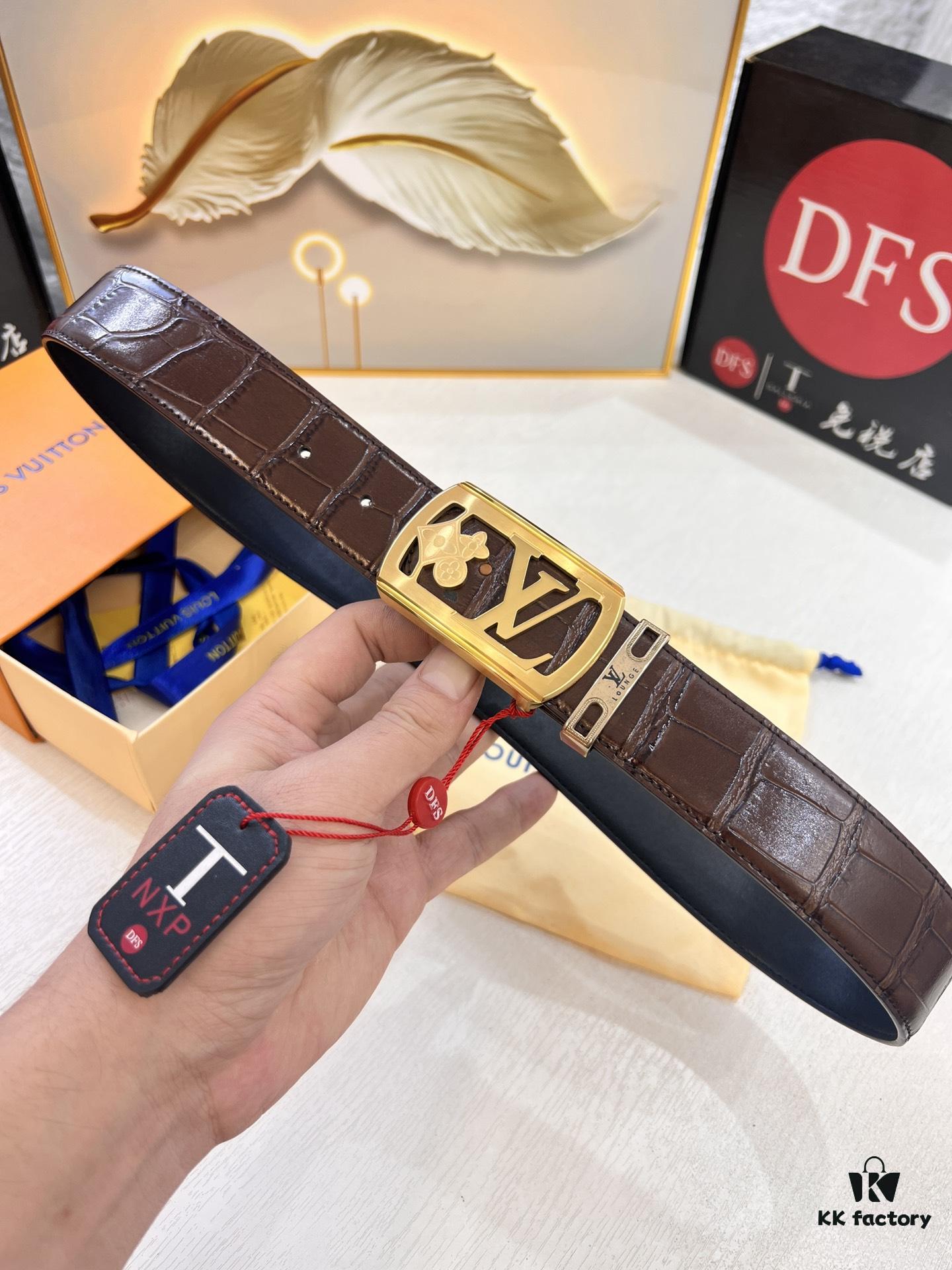 Top-Tier Belt - Original Factory Premium Hong Kong Duty-Free T Gift Box (NXP Hang Tag with Authentic Website-Recognizable Chip, Genuine Anti-Counterfeit)