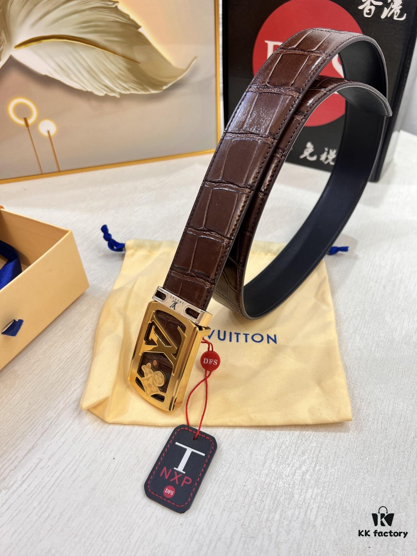 Top-Tier Belt - Original Factory Premium Hong Kong Duty-Free T Gift Box (NXP Hang Tag with Authentic Website-Recognizable Chip, Genuine Anti-Counterfeit)