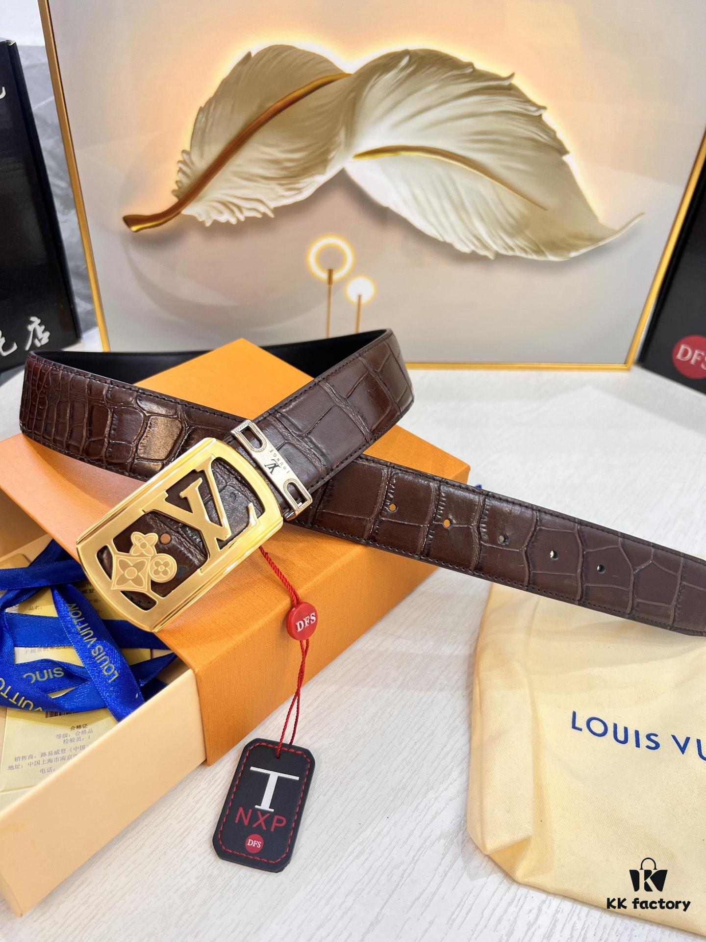 Top-Tier Belt - Original Factory Premium Hong Kong Duty-Free T Gift Box (NXP Hang Tag with Authentic Website-Recognizable Chip, Genuine Anti-Counterfeit)
