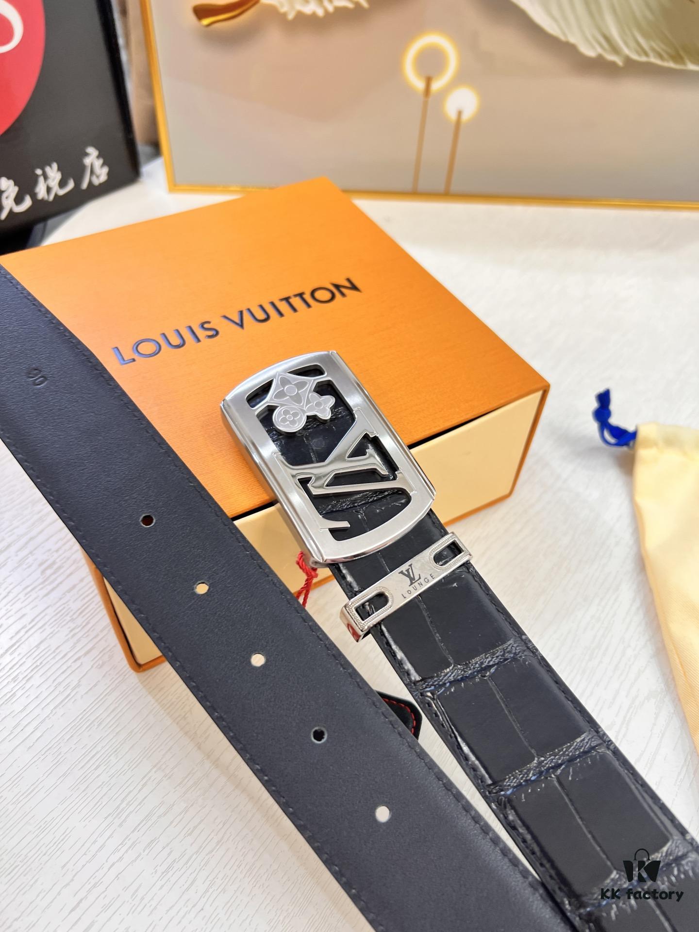 Top-Tier Leather Belt, Original Factory Hong Kong Duty-Free T Gift Box (NXP RFID Tag with Verifiable Anti-Counterfeit Chip)