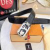 Top-Tier Leather Belt, Original Factory Hong Kong Duty-Free T Gift Box (NXP RFID Tag with Verifiable Anti-Counterfeit Chip)