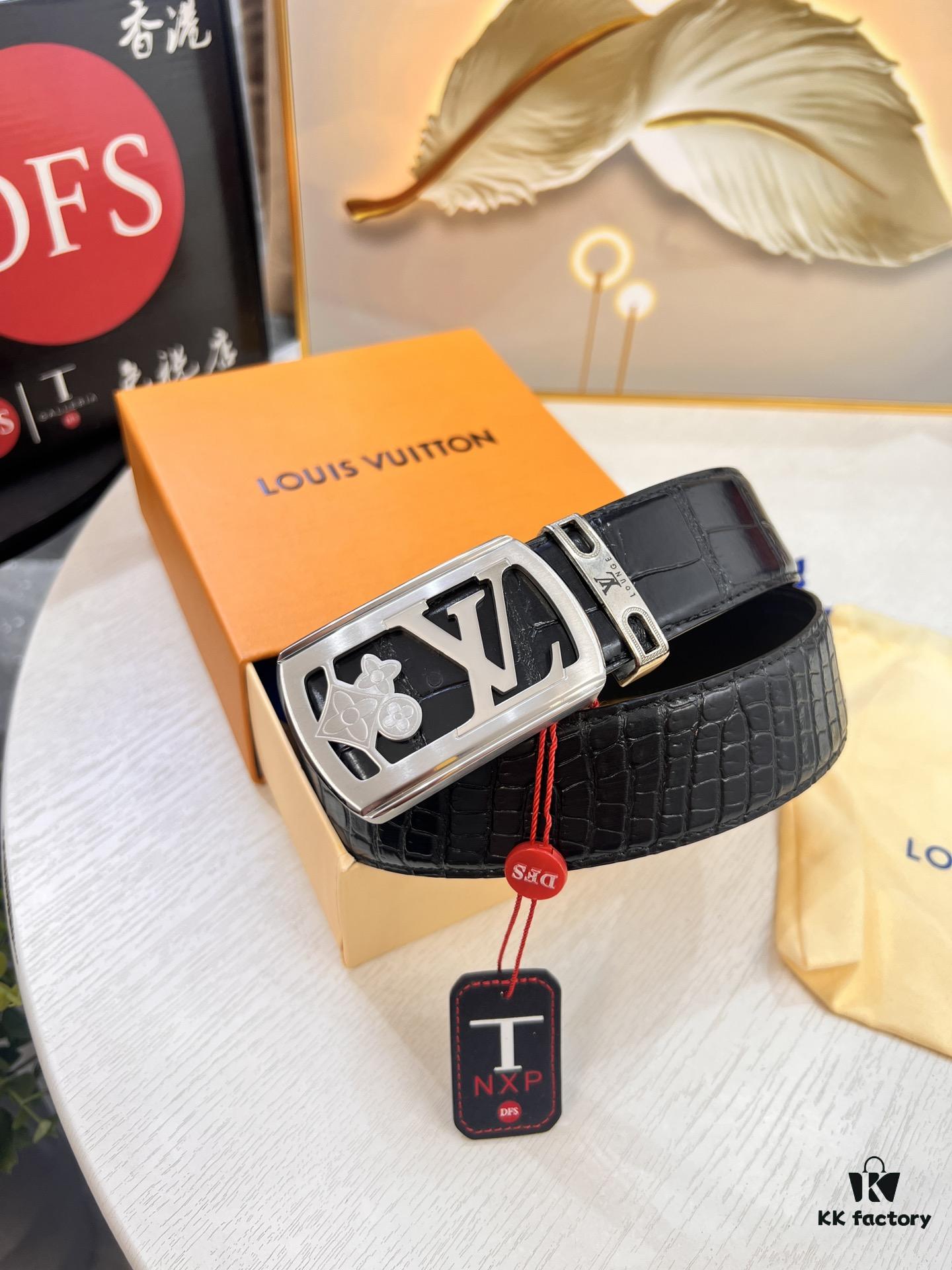 Top-Tier Leather Belt, Original Factory Hong Kong Duty-Free T Gift Box (NXP RFID Tag with Verifiable Anti-Counterfeit Chip)