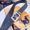 Louis Vuitton Automatic Buckle Belt, Full-Grain Imported Calfskin with Small Grain Cowhide, 3.5cm Width, Top-Quality Business Formal Belt